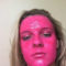 Woman paints face pink by accident